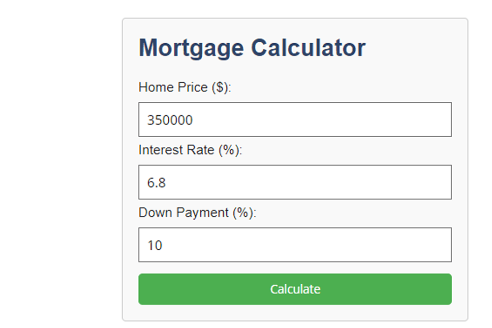  Mortgage Payment 